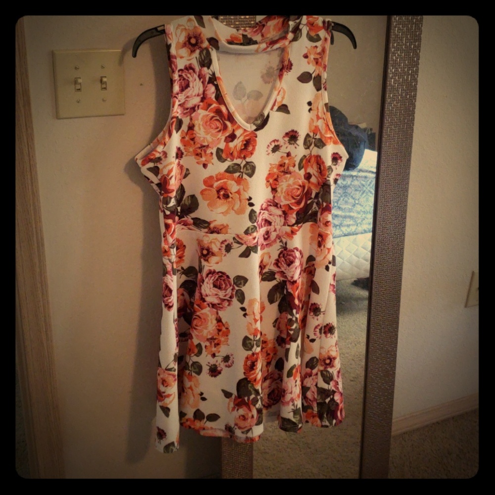 Super cute floral skater dress